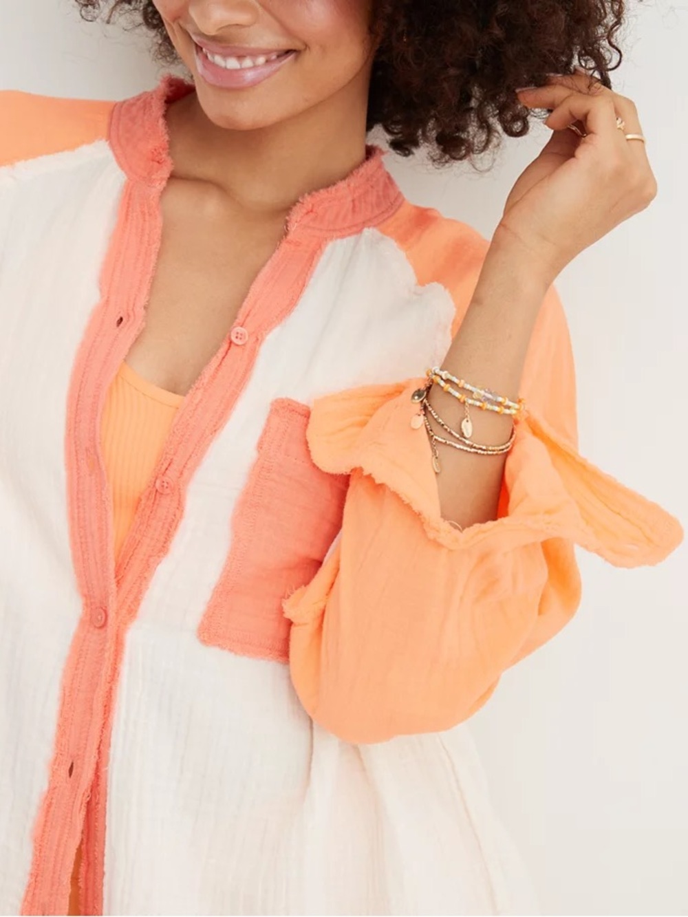 Aerie Gauzy Coverup Shirt - Picture 3 of 9
